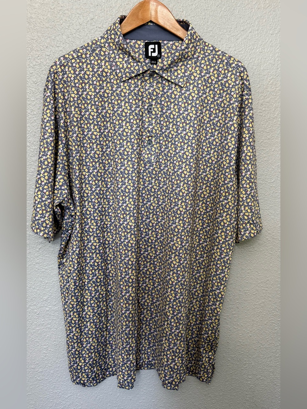 FootJoy | Daisy Flower Performance Golf Polo Shirt | Size XXL